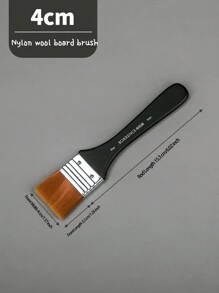 Pennelli in nylon con setole larghe e manico in legno per pittura ad acrilico, olio e acquerello, articoli di cancelleria per l'arte, per il ritorno a scuola
