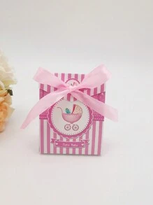 Juego de 10 cajas de regalo con forma de carrito de bebé para fiestas de revelación de género, decoraciones de baby shower, decoraciones familiares y regalos - Multicolor - Ver 9