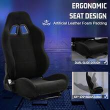Minneer Stable Racing Simulator Cockpit Game With Black Seat Suitable For G25 G27 G29 G920 Race Car Seat, Adjustable Real Sim Stand, Wheel&Pedal&Shifter Not Include - Black - View 3