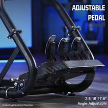 Minneer Stable Racing Simulator Cockpit Game With Black Seat Suitable For G25 G27 G29 G920 Race Car Seat, Adjustable Real Sim Stand, Wheel&Pedal&Shifter Not Include - Black - View 7