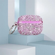 Rhinestone AirPods Pro 2 Protective Case With Ring Buckle, Compatible With Apple AirPods 1st/2nd/3rd Generation Wireless Bluetooth Earphone Case, Bling Crystal Hard Shell Cover For Women - Multicolor - View 27