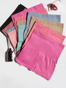 6-Pack Boxer Shorts With High Waist Girdle With Tummy Control And Butt Lift, Adjustable Lycra, One Size, Assorted Colors - Multicolor - View 1