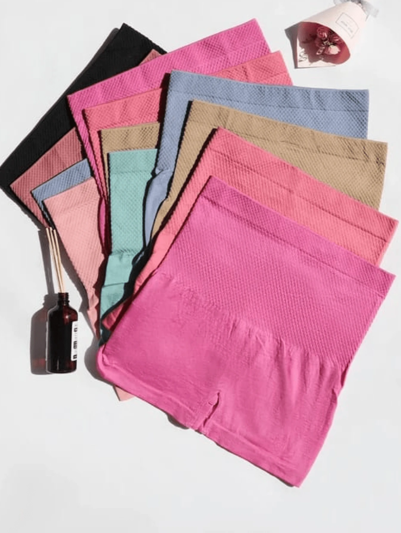 6-Pack Boxer Shorts With High Waist Girdle With Tummy Control And Butt Lift, Adjustable Lycra, One Size, Assorted Colors - Multicolor - View 1
