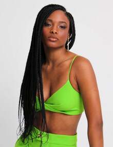 Green Apple Labrava Twisted Top - màu xanh lá - Xem 2