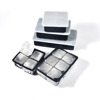 4/6/8 Grids Silicone Ice Cube Tray With Lid, Ice Maker Mold, For Home Use Ice Making And Fruit Ice & Baby Food Box