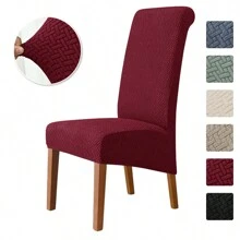 Pokrowce na krzesła do jadalni Zestaw 4 pokrowców na krzesła Pokrowce na krzesła do jadalni Elastyczne pokrowce na krzesła kuchenne Parsons, beżowe, XL Pokrowce na krzesła do jadalni Elastyczne pokrowce na krzesła z wysokim oparciem z żakardu do salonu Kuchnia Możliwość prania w pralce