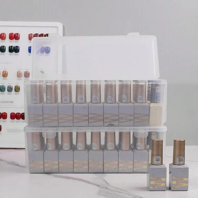 klimonla 1个大容量透明指甲油收纳盒，亚克力材质，透明塑料工具盒，美甲工具收纳盒，珠宝收纳盒，化妆包，旅行收纳包，化妆包，旅行必备，化妆品收纳盒，化妆包，洗漱包，桌面收纳盒，化妆包，化妆袋，化妆品收纳盒，化妆包，珠宝盒，化妆刷收纳盒，香水收纳盒，化妆包，女士礼物，圣诞礼物，创意女士礼物，房间装饰