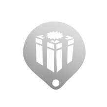 1 件 304 不锈钢咖啡拿铁艺术模板，独特圣诞图案咖啡师装饰粉掸模板，圣诞礼物