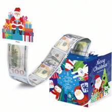 1pc Chủ đề ngày lễ, Trang trí Giáng sinh, Hộp quà tặng tiền, Đạo cụ không khí Giáng sinh, Quà tặng Giáng sinh, Hộp quà tặng sáng tạo được cá nhân hóa, Thích hợp làm quà tặng cho bạn gái, bạn bè, trẻ em - Nhiều màu - Xem 2