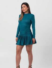 Short Lurex Ballet Dress In Labrava Green - 綠色 - 查看 3