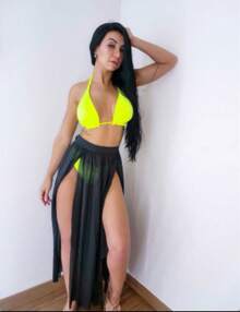 Women's Pareo Beach Cover-Up Long Plain Sarong With - 黑色的 - 查看 1