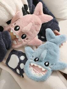 1pc Cute Plush Hot Water Bottle, Thick Anti-Explosion PVC Heating Pad, Random Color (Blue Or Pink) - Multicolor - View 6