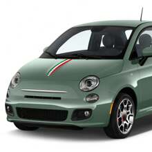 Car Bonnet Stripe Vinyl Decal Hood Italian Flag Line Graphics Racing Sport Sticker Waterproof Accessories For Fiat 500 Abarth - 52x15cm/20.47x5.91inch - View 5