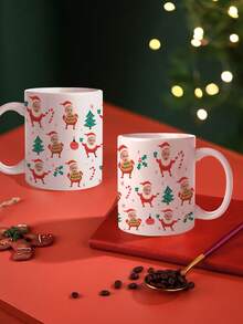 1 szt. świąteczny kubek z personalizowaną twarzą, spersonalizowany kubek do kawy z twarzą, 11 uncji, prezent na parapetówkę, prezent świąteczny, prezent walentynkowy, prezent rocznicowy, prezent z okazji ukończenia szkoły, prezent na Dzień Matki, prezent na Dzień Ojca, idealny prezent dla pary/taty/mamy/babci/dziadka, wyjątkowy prezent dla żony/męża, najlepszy prezent na święta Bożego Narodzenia, idealny prezent dla chłopaka/dziewczyny, spersonalizowany prezent dla niego/niej, kalendarz świąteczny