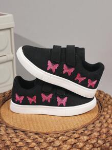 1 Pair Girls' Lace-Up Breathable Comfortable Canvas Sneakers Suitable For Back-To-School, Student Shoes, Spring/Autumn