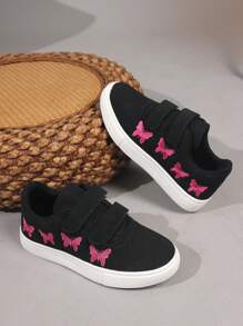 1 Pair Girls' Lace-Up Breathable Comfortable Canvas Sneakers Suitable For Back-To-School, Student Shoes, Spring/Autumn