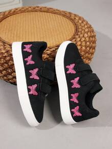 1 Pair Girls' Lace-Up Breathable Comfortable Canvas Sneakers Suitable For Back-To-School, Student Shoes, Spring/Autumn
