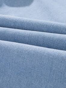 Men Casual Retro Straight Leg Denim Jeans - Baby Blue - View 4