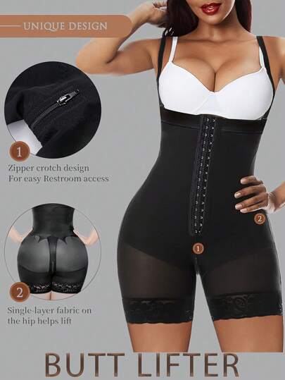 1 件高腰三纽扣紧身衣塑身衣