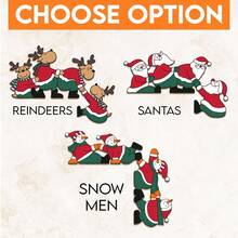 Biển báo góc cửa Giáng sinh hình ông già Noel và tuần lộc - Tượng gỗ trang trí phòng khách, phòng ngủ, văn phòng và ngoài trời - Thiết kế ông già Noel và người tuyết vui nhộn | Hoàn hảo cho trang trí nhà và văn phòng ngày lễ - Góc mùa nghỉ lễ - Xem 11