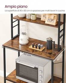 VASAGLE Baker's Racks - Brown - View 4