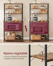 VASAGLE Baker's Racks - Brown - View 5