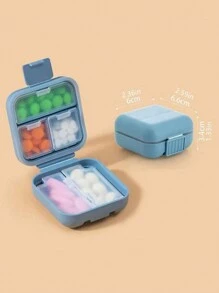 1pc Travel Pill Box Extra Large Pill Organizer 2 Times A Day, Weekly XL AM PM Pill Case, 1 Day Pill Box Twice A Day, Oversized Daily Medicine Organizer For Vitamins, Big Pill Container, Medication Dispenser (Rainbow)-Perfect For Organizing Medication On The Go,The Old Man Takes The Medicine Box With Him. Mini Pill Packing Box,Sealed Morning, Middle And Evening Reminder Sub-Packaging Tablet Box - Multicolor - View 12