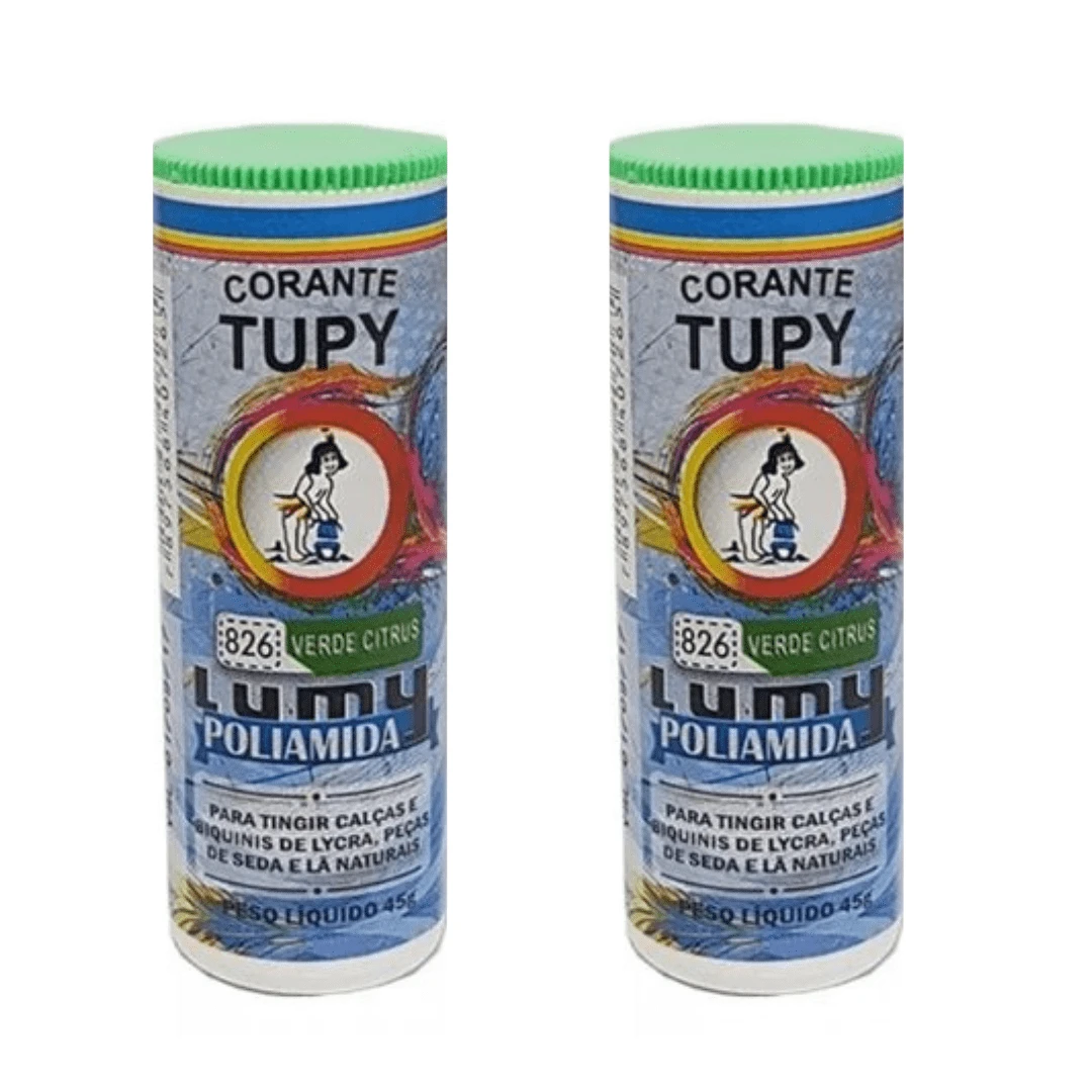 Corante Tupy Fluor Lumy Neon Poliamida 02 Tubos Verde Citrus Biquinis e Calças de Lycra - Verde Citrus - Visão 1