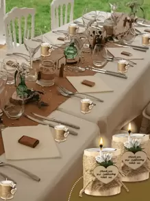 2/1pc Wooden Candle Holder, Simple Wooden Cylinder Candle Holder With Tea Light, Centerpiece Candlesticks For Wishing, Wedding Party, Birthday Table, Bridal Shower Tea Valentine's Day Valentines