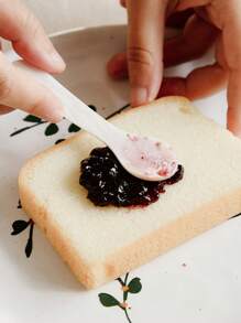 1/2/3/10件贝壳勺面膜美容勺鱼子酱勺冰淇淋勺 - 純白貝殼勺子 - 查看 3