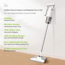 5 合 1 无线手持式吸尘器大功率多功能拖地机带水箱家用和车载使用，黑色 - 多色 - 查看 3