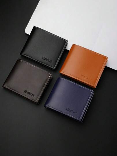 4.7 PU 皮革双折钱包 - 多槽信用卡夹、零钱袋、礼物