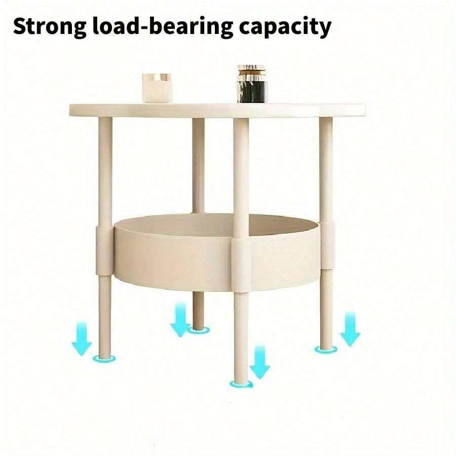 Modern Minimalist Small Coffee Table, Living Room Mobile Storage Rack