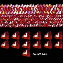 约 85 件/串 6 毫米奥地利水晶玻璃珠、彩色涂层三角形水晶珠、DIY 珠宝制作、手链项链耳环配件工艺用品 - 一包 - 查看 9