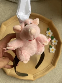 Diadema adorable con orejas de ratón de peluche rosa, aro para el cabello con nudo superior adorable para niñas - Multicolor - Ver 8