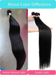 人发束巴西直发束 10-30 英寸发束 3 束人发雷米接发自然黑色 - SNatural - 查看 6