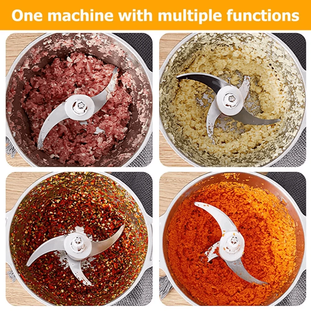 5L Stainless Steels Meat Grinder Electric Mincer Mixer Blender Food