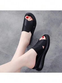 Novo Chinelo Casual Feminino de Verão, Sola Grossa, Elegante, Leve, Antiderrapante e Durável