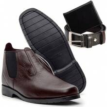 Kit Boot Formal Leather Wallet Belt Maximum Quality Wedding Work Immediate Shipping Today - 咖啡棕 - 查看 1