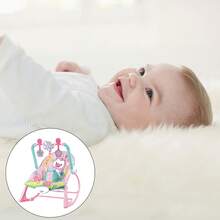 Bouncer Silla Vibradora Mecedora De Bebe Musical Con Juegos - Rosa - Ver 5