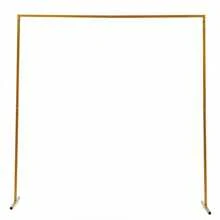 WUPYI 2.5X2.5 m Gold Hochzeitsbogen Hochzeitsblumenständer Eisen Quadratbogen, Einfach zu Montieren und zu Demontieren, Wiederverwendbar - Gold - Übersicht 6