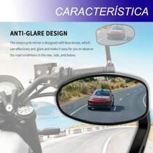 7/8" Motorcycle Mirrors For Motorcycle, Street Sport Bike, Touring, Chopper Cruisers(2 Pcs) - 藍色 - 查看 4