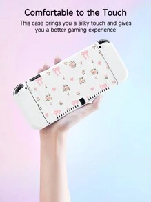 1 个格子、心形和碎花图案保护壳，适用于 Switch OLED/Switch NS/Lite 控制台 - 彩色 - 查看 3