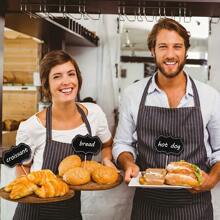 12 miếng bảng đen nhỏ để đựng đồ ăn nhẹ, đánh dấu phô mai và nhãn tiệc buffet, tăm xỉa răng hình lá cờ rỗng để nhận dạng thực phẩm, đồ trang trí bánh bằng giấy cho tiệc cưới và tiệc sinh nhật, không có lông vũ, không cần điện, giáng sinh - nhiều màu - Xem 3