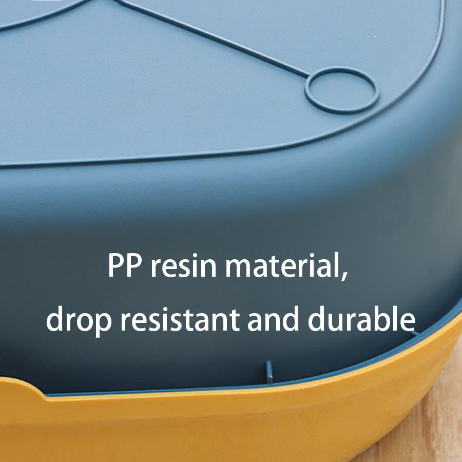 1pc Plastic Pet Cat Litter Box, Small Enclosed Cat Litter Tray, Pet