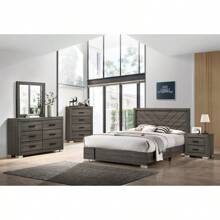 Bedroom Furniture Traditional Look Unique Wooden Nightstand Drawers Bed Side Table Grey