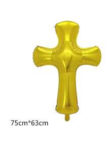 2pcs Peace Cross Foil Balloon White Pigeon Bird Helium Balls For First Baptism Shower Wedding Party Back To School Valentine Day - Multicolor - View 10