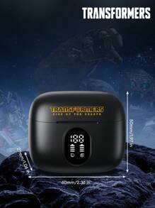 Tai nghe Bluetooth  TF-T50 , Âm thanh vòm stereo bán nhét tai với micrô kép, Cuộc gọi thoại thông minh độ nét cao, Âm nhạc và chơi game, Không trễ, Độ trễ thấp, Màn hình LED, Tuổi thọ pin dài, Tai nghe không dây nhẹ và thoải mái - màu đen - Xem 10