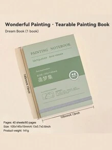 1 Pc Languo Cotton Pulp Drawing Book,Portable Storage Thickened Tearable Blank Anime Sketch Paper Character Notebook Beginner Illustrated Ideal Gift Choice Back To School Essentials 2026 Art Supplies Stationery Card Drawing Tools