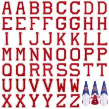 Chữ ủi, 52 miếng vá chữ có keo ủi, miếng vá sửa chữa trang trí, miếng vá chữ ủi, miếng vá thêu chữ cái A-Z, cho áo phông, quần jean, áo khoác, tất, túi xách, phụ kiện tự làm, v.v. - Đỏ - Xem 6